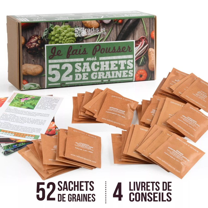 Coffret 52 sachets de graines